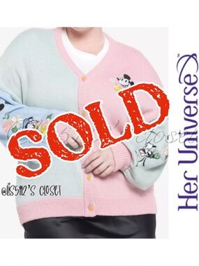 Her Universe x Disney Mickey Mouse And Friends Spring Pastel Cardigan 1X 14 16